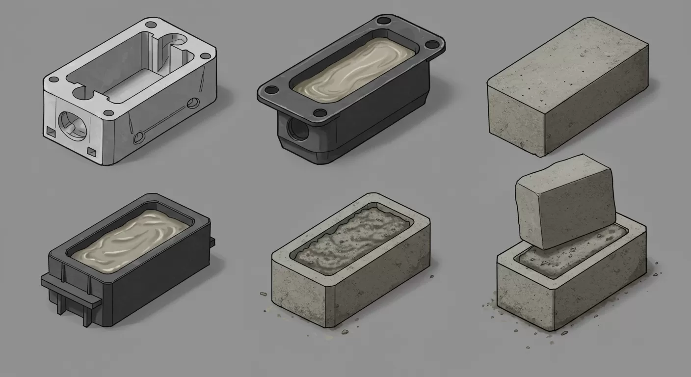 ¿Cómo funciona el molde de hormigón?